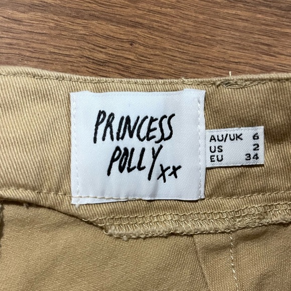 ✨ Princess Polly Button Mini Skort – Beige/Camel ✨ - Picture 4 of 8